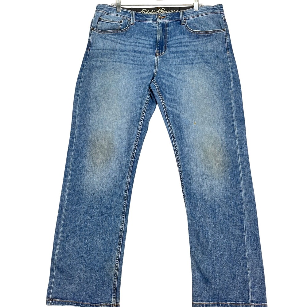 Eddie Bauer Men's 34x30 Blue Denim Jeans Casual Wear Flex Stretch Waistband